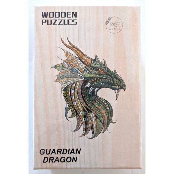 New Sealed MQ Works Guardian Dragon Wooden Puzzles Large 11.7 In.* 16.5 In - Picture 1 of 6
